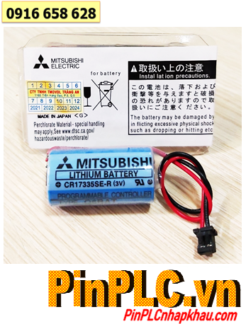Mitsubishi CR17335SE-R, Pin PLC MItsubishi CR17335SE-R lithium 3v 2/3A 1800mAh /Xuất xứ NHẬT 